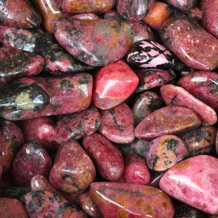 Rhodochrosiet - Geschuurde stenen - Lot- 1 kg, Verzamelen, Mineralen en Fossielen