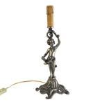 Tafellamp - Geciseleerde putto - Legering, argentata