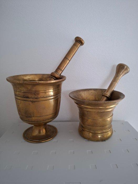 Vijzel en stamper (4) - Koper, Messing, Antiek en Kunst, Curiosa en Brocante