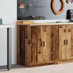 vidaXL Garagekast 60x51x85 cm massief grenenhout oud hout, Verzenden