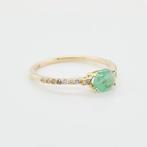Zonder Minimumprijs - Ring 14 kt. - 0.64ct. tw. Smaragd, Nieuw