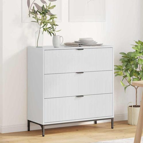vidaXL Dressoir met lade Hoogglans wit 79.5 x 33 x 82 cm, Huis en Inrichting, Kasten | Dressoirs, Nieuw, Verzenden