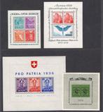 Suisse  - Blocs Suisse NABA, Pro Patria, Arau, Genève -, Gestempeld