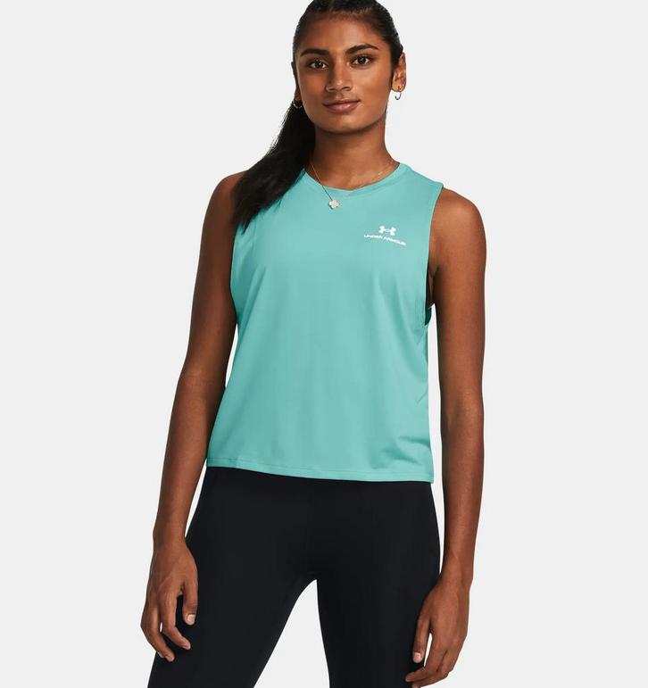 Under Armour Vanish Energy Crop Tank-GRN - Maat LG, Kleding | Dames, Topjes, Groen, Maat 42/44 (L), Nieuw, Zonder mouw, Ophalen of Verzenden
