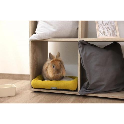 Knuffelbed v. kleine dieren, wit/geel, 36 x 32 x 7 cm -, Dieren en Toebehoren, Knaagdieren en Konijnen | Toebehoren, Nieuw