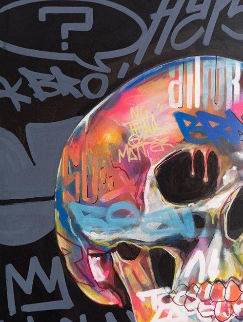 GuS - Black Skull, Antiek en Kunst, Kunst | Schilderijen | Modern