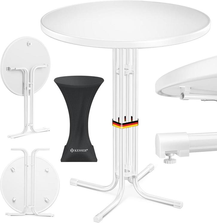 Statafel - Bartafel - Partytafel - 70 cm- Wit - KESSER®, Caravans en Kamperen, Kampeermeubelen, Nieuw, Verzenden