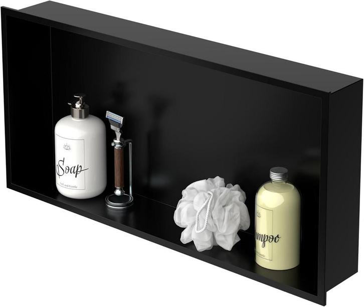 Inbouwnis badkamer - Wandnis - 60x30x10 cm - Zwart - LuxeBat, Huis en Inrichting, Overige Huis en Inrichting, Verzenden