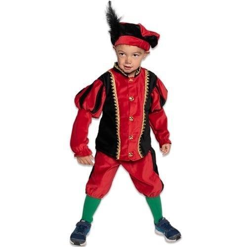 Pietenpak Kind Katoen Rood/Zwart, Hobby en Vrije tijd, Feestartikelen, Nieuw, Verzenden