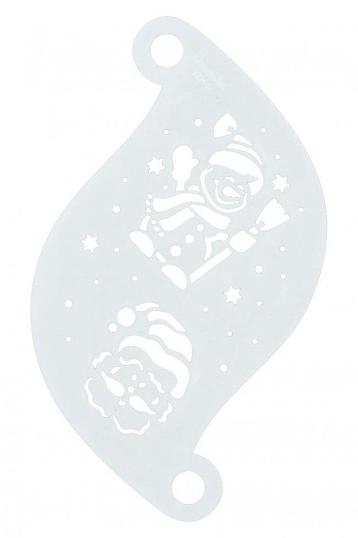 Witte Make Up Sjabloon Kerstman, Verzenden