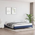 vidaXL Cadre de lit Bleu 180 x 200 cm Tissu