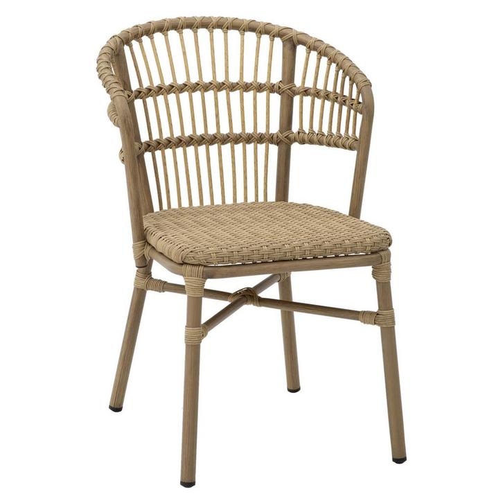 Stoel | KAREN | Aluminium Rotan/Aluminium | Naturel |, Zakelijke goederen, Horeca | Keukenapparatuur, Nieuw in verpakking, Verzenden