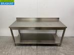 Table de travail en acier inoxydable avec étagère inférieure, Verzenden