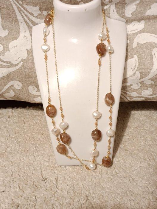 Sans prix de réserve - Collier ras du cou Argent, Perle, Handtassen en Accessoires, Antieke sieraden