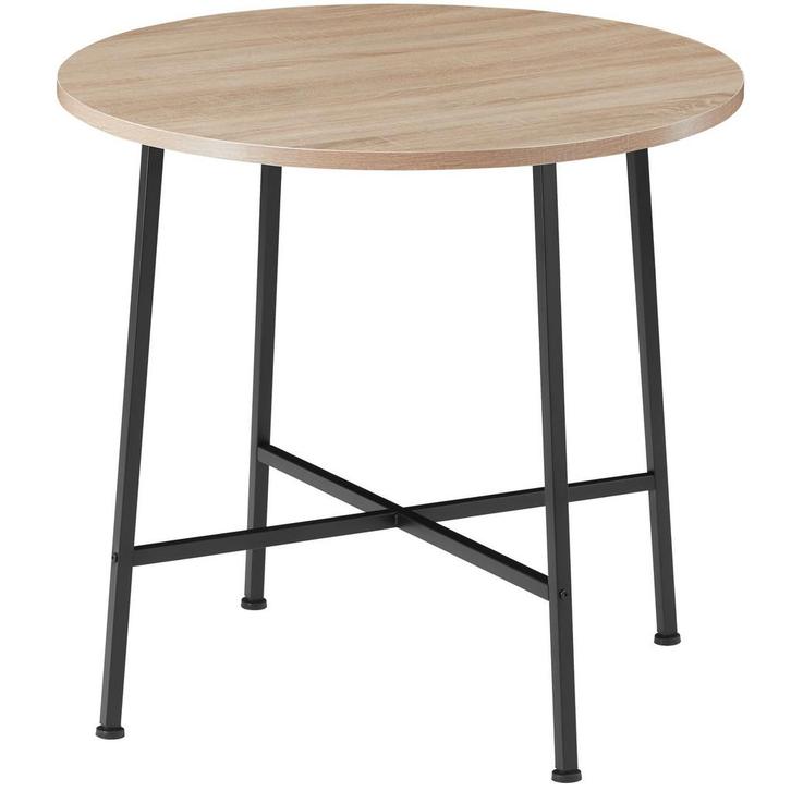 tectake Eettafel Ennis 80x76cm - Industrieel licht hout, eik, Huis en Inrichting, Tafels | Eettafels, Verzenden