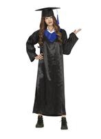 Afstudeer Toga Zwart Blauw Dames, Verzenden, Nieuw