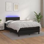 vidaXL Boxspring met matras en LED kunstleer zwart 120x200, Verzenden, Nieuw
