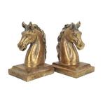 Boekensteunen - Hars - Horse bust, Antiek en Kunst