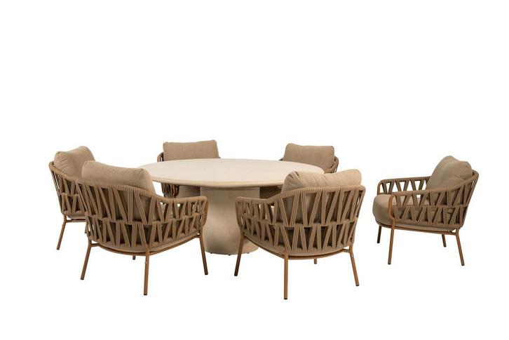 4 Seasons Outdoor Biarritz low dining tuinset met Hampton, Tuin en Terras, Tuinsets en Loungesets