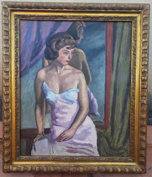 École européenne (XX) - La bailarina - NO RESERVE, Antiek en Kunst, Kunst | Schilderijen | Klassiek