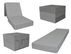 Opvouwbaar matras - logeermatras - 195x65x15 cm - grijs, Ophalen of Verzenden, Nieuw