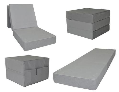 Opvouwbaar matras - logeermatras - 195x65x15 cm - grijs, Huis en Inrichting, Slaapkamer | Matrassen en Bedbodems, Nieuw, Ophalen of Verzenden