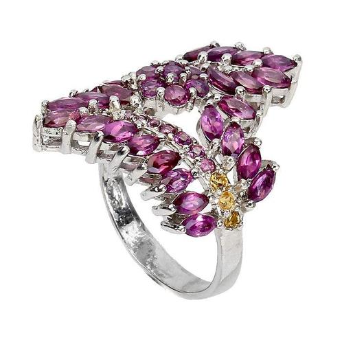 Zonder Minimumprijs - Ring Zilver Granaat - Saffier - 53, Handtassen en Accessoires, Ringen