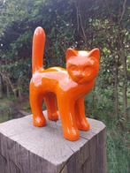 Beeld, Garden statue - Cat - Color orange - 33 cm -