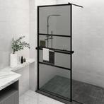 vidaXL Paroi de douche avec étagère Noir 100x195cm Verre, Verzenden, Neuf