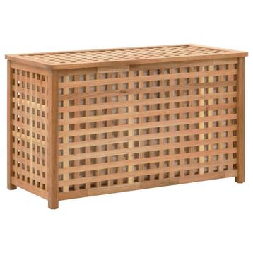 vidaXL Wasmand 77,5x37,5x46,5 cm massief walnoothout, Huis en Inrichting, Verzenden, Nieuw