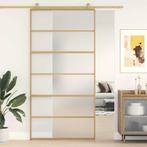 vidaXL Schuifdeur 102,5x205 cm mat ESG-glas en aluminium, Doe-het-zelf en Bouw, Deuren en Vliegenramen, Verzenden, Nieuw