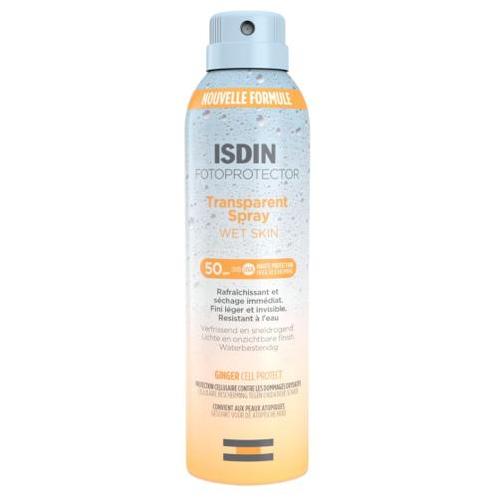 ISDIN Fotoprotector Transparant Spray Wet Skin SPF50 250ml, Handtassen en Accessoires, Uiterlijk | Lichaamsverzorging, Nieuw, Verzenden