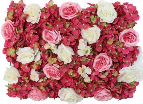 Flowerwall, 4x panelen kunstbloemen decoratie - bloemenmuur, Maison & Meubles, Maison & Meubles | Autre, Enlèvement ou Envoi