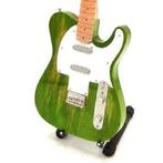 Miniatuur Fender Telecaster gitaar met gratis standaard, Beeldje, Replica of Model, Verzenden