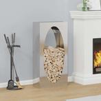 vidaXL Brandhoutrek 50x23x100 cm roestvrij staal, Verzenden