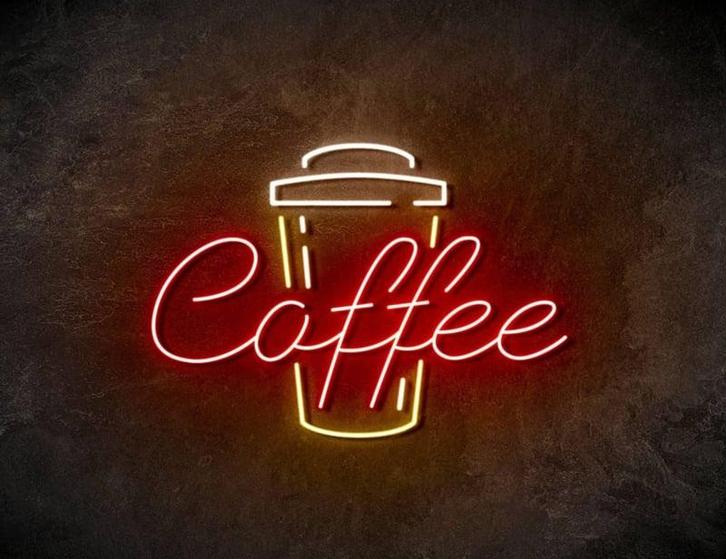 Koffie NEON bord led lichtbord verlichting lamp lichtbak XXL, Zakelijke goederen, Horeca | Overige, Verzenden