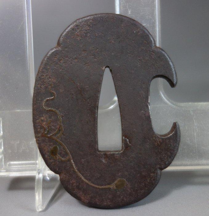 incrustation dorchidée - Fer (fonte/fer forgé) - Japon -, Antiek en Kunst, Antiek | Overige Antiek