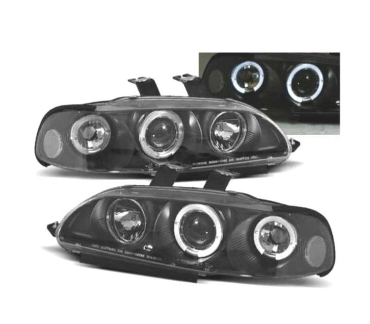 PHARES HONDA CIVIC 92-95 ANGEL EYES FOND NOIR, Autos : Pièces & Accessoires, Éclairage, Envoi