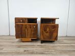 Table de chevet (2) - Tables de nuit Art Decò en noyer et en
