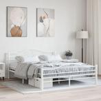 vidaXL Cadre de lit Blanc Métal 160 x 200 cm, Maison & Meubles, Chambre à coucher | Lits, Neuf, Verzenden