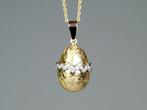 Pendentif - Or 750<br>- Pendentif œuf<br>- 0,45 ct, Bijoux, Sacs & Beauté, Bijoux anciens