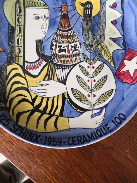 Petrus Regout / Sphinx Maastricht - Toine Corstjens - Bord -, Antiek en Kunst, Antiek | Glaswerk en Kristal