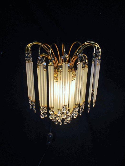 Wandlamp - Glas, Kristal, Messing, Huis en Inrichting, Overige Huis en Inrichting
