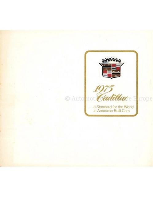 1975 CADILLAC PROGRAMMA BROCHURE ENGELS, Boeken, Auto's | Folders en Tijdschriften