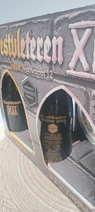 Westvleteren - XII Brickbox met brillen - 33cl - 6 flessen, Verzamelen, Wijnen