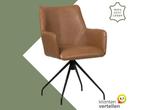 Leren eetkamerstoel Wave, Huis en Inrichting, Bohemian, Eigentijds, Industrieel, Modern, Scandinavisch, Nieuw, Leer, Ophalen of Verzenden