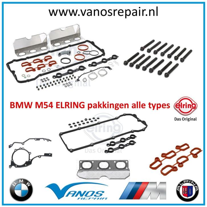 BMW M54 ALLE types ELRING pakkingen keerringen kopbouten etc, Auto-onderdelen, Motor en Toebehoren, Nieuw, BMW