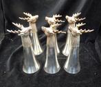 Zeldzame Fraaie set van 6 Verzilverde Stirrup Cups (18 cm