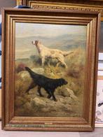 Henri Schouten (1857-1927) - Jachthonden op de hei, Antiek en Kunst