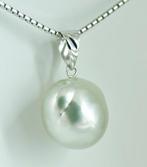 Zonder minimumprijs - Hanger - 18 karaat Witgoud Parel -